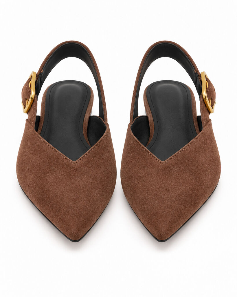 Flat Shoe Suede BROWN