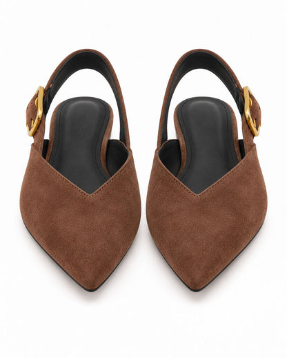 Flat Shoe Suede BROWN