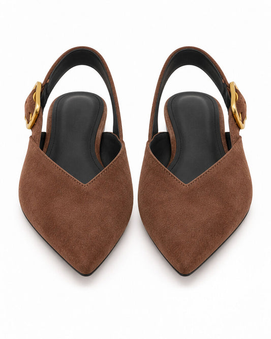 Flat Shoe Suede BROWN