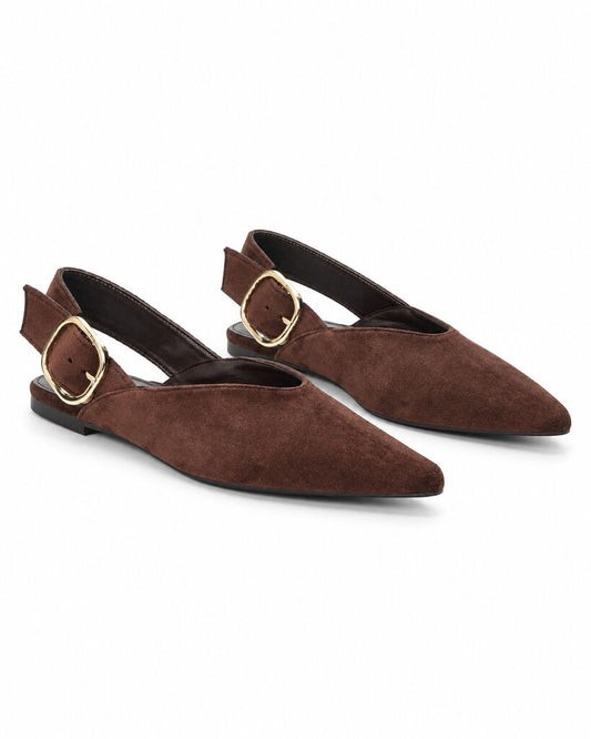 Flat Shoe Suede BROWN