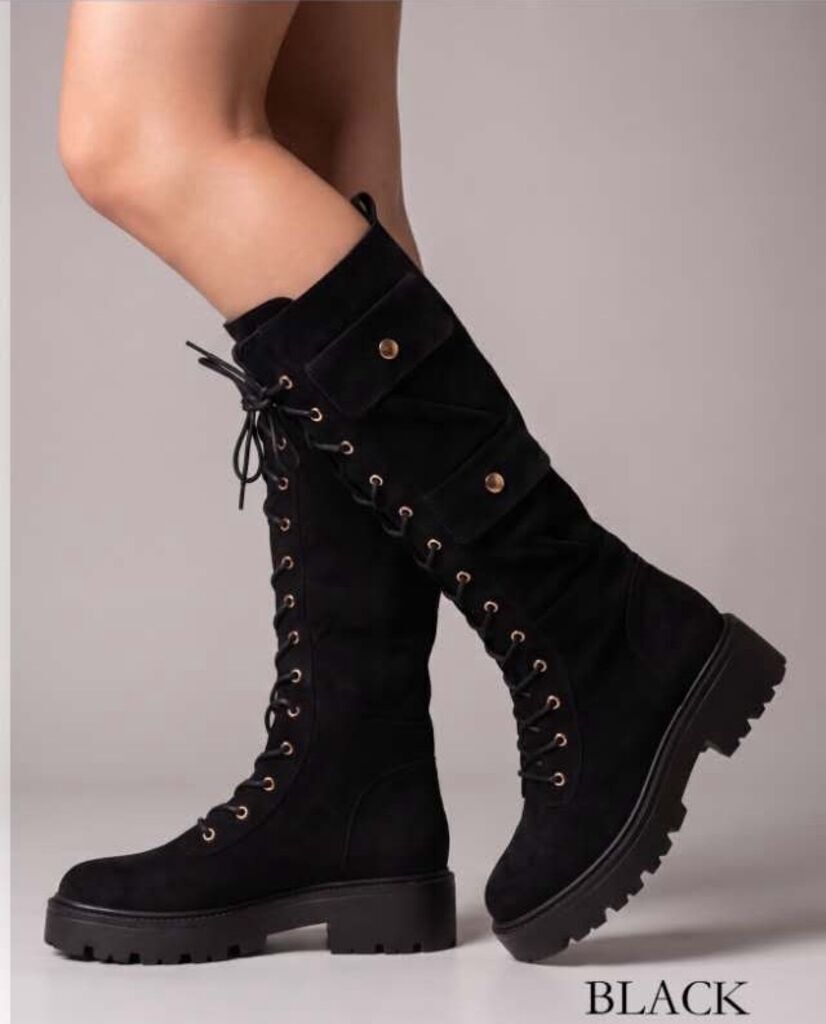 Knee High Boot Suede BLACK