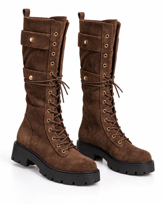 Knee High Boot Suede MOKA