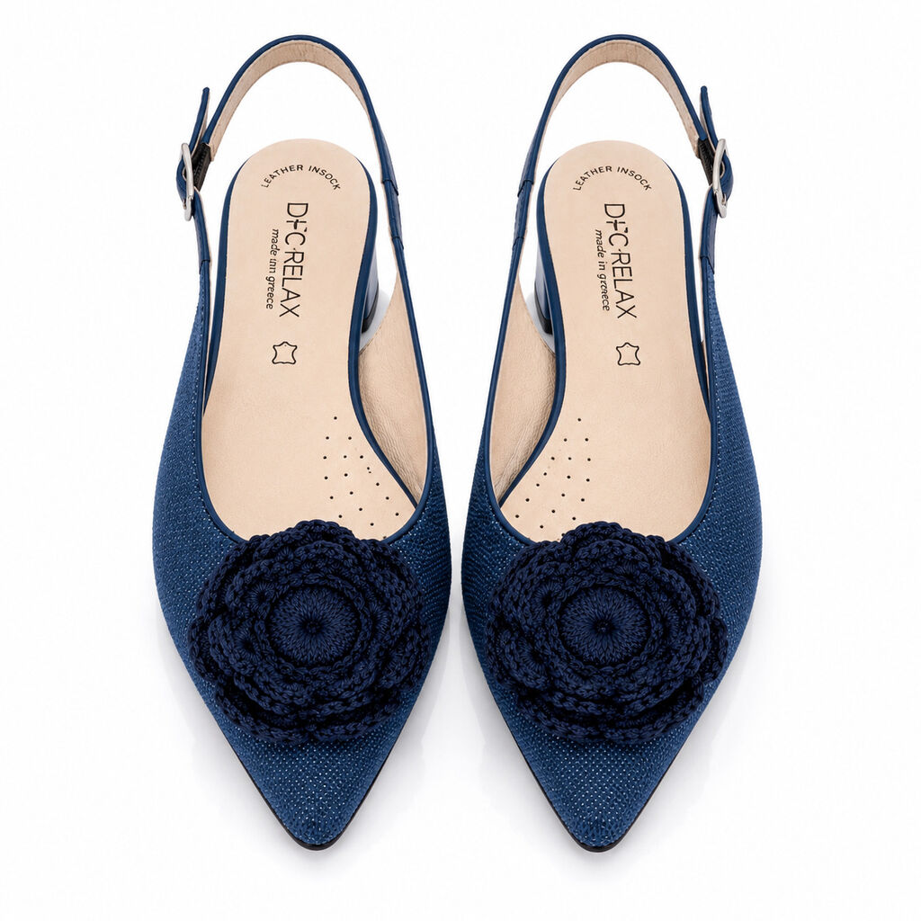 Sling-Back Velvet BLUE
