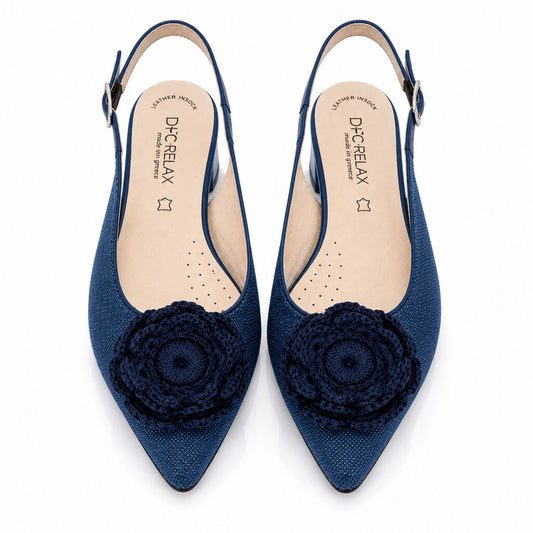 Sling-Back Velvet BLUE