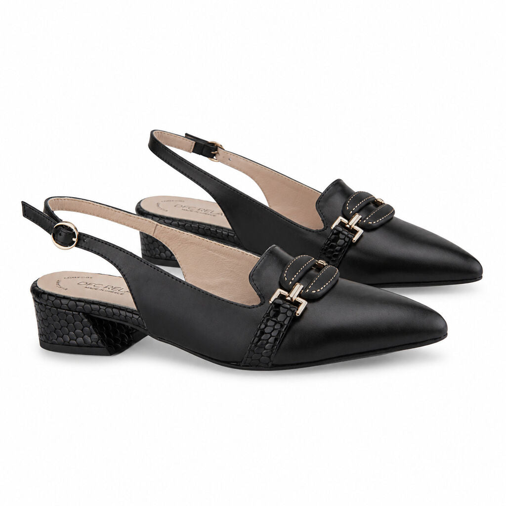 Sling-Back Nappa BLACK