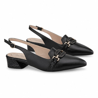 Sling-Back Nappa BLACK