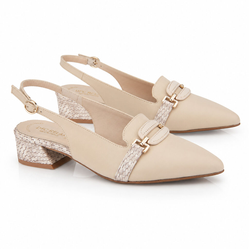 Sling-Back Nappa NOC/BEI