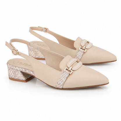 Sling-Back Nappa NOC/BEI