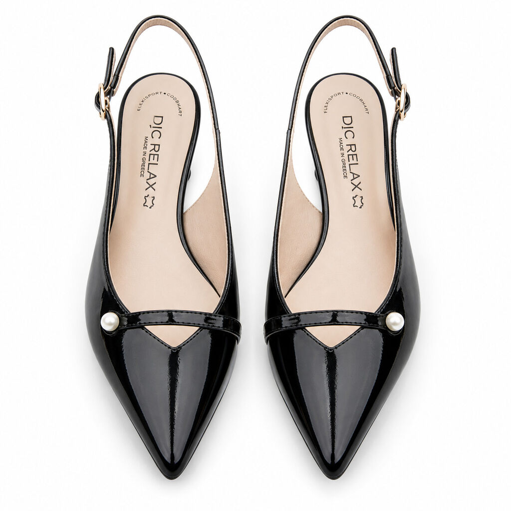 Sling-Back Vernice BLACK