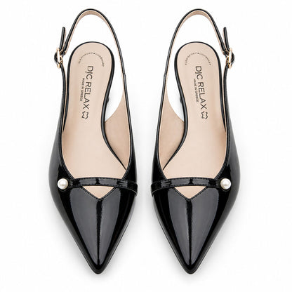 Sling-Back Vernice BLACK