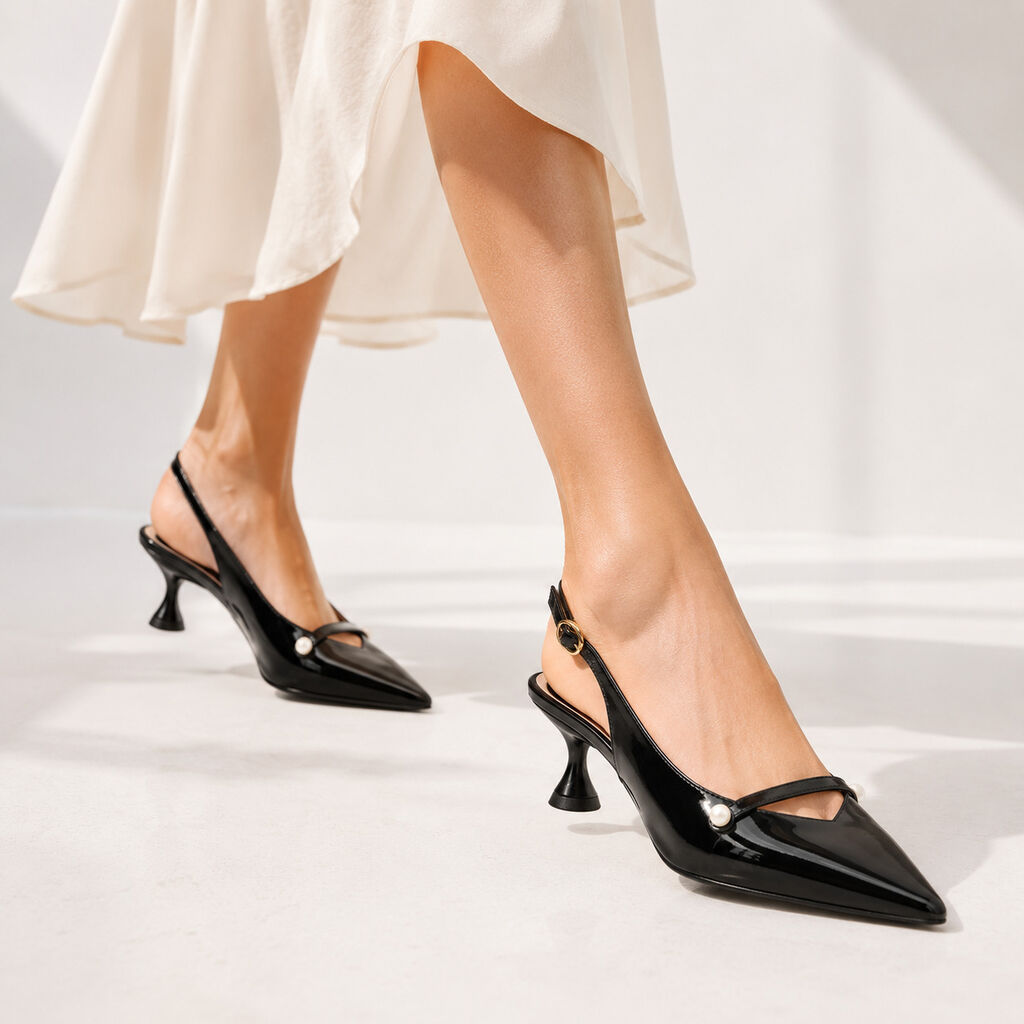 Sling-Back Vernice BLACK