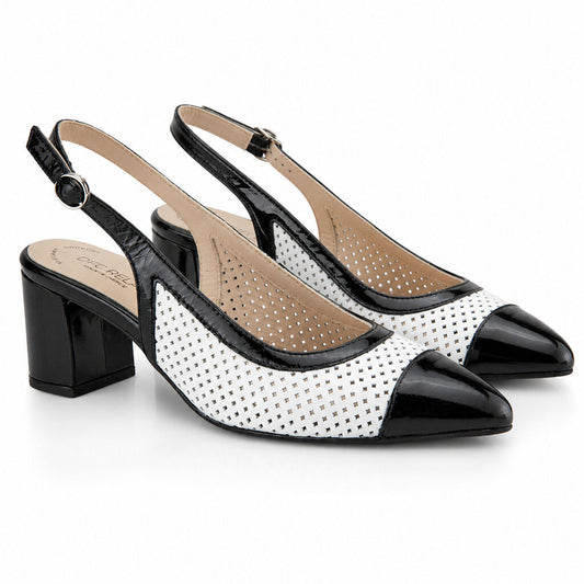 Sling-Back Nap/Ver BLK/WHI
