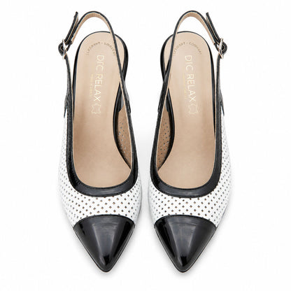 Sling-Back Nap/Ver BLK/WHI