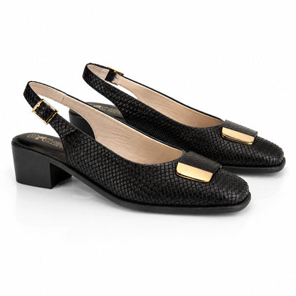 Sling-Back Intreccio BLACK