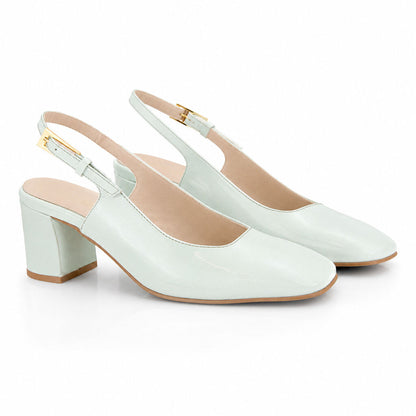 Sling-Back Vernice BLEU