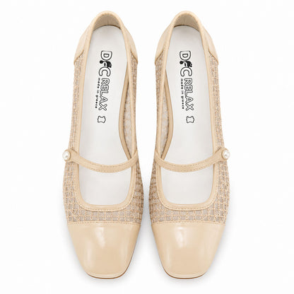 Pump Lam/Mesh BEIGE