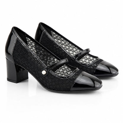 Pump Lam/Mesh BLACK