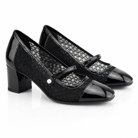 Pump Lam/Mesh BLACK