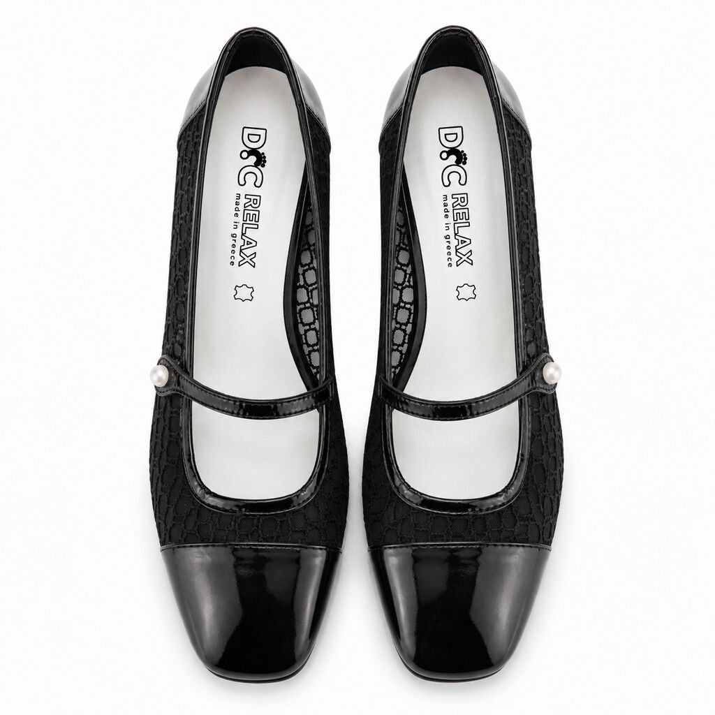 Pump Lam/Mesh BLACK