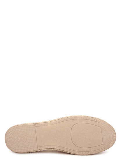 White Crochet Slip-On Espadrille with Braided Sole