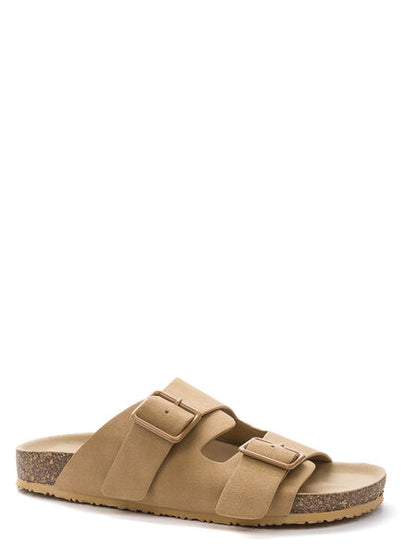 Beige Double-Strap Casual Sandal