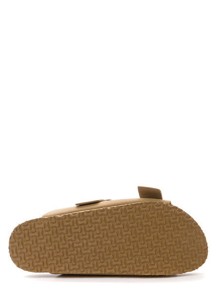 Beige Double-Strap Casual Sandal