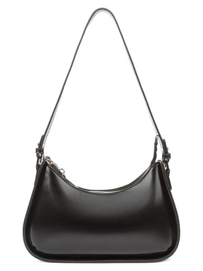 Black Smooth Finish Shoulder Bag