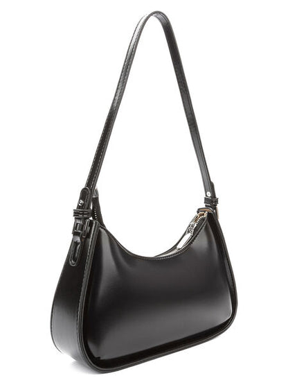 Black Smooth Finish Shoulder Bag