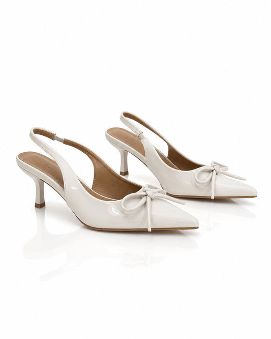 Sling-Back Vernice BEIGE