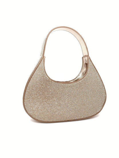 Elegant Rhinestone-Embellished Tote Bag