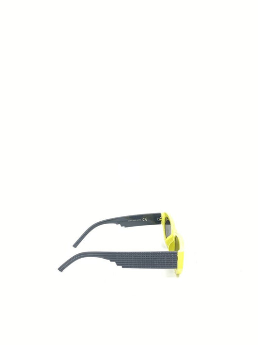 Neon Yellow Rectangular Sunglasses with UV Protection