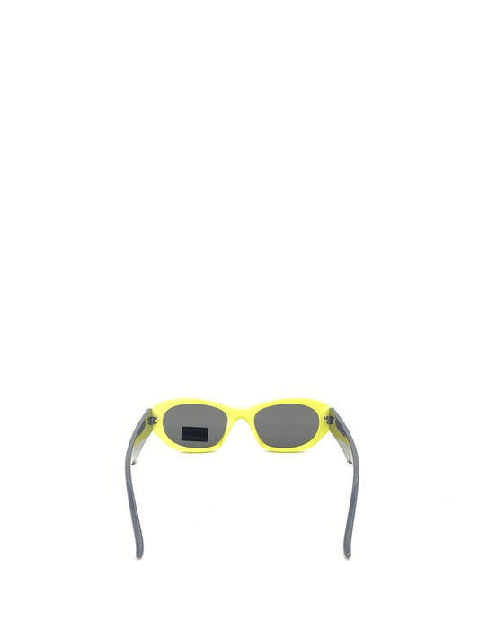 Neon Yellow Rectangular Sunglasses with UV Protection