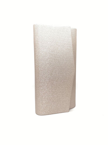 Silver Glitter Clutch with Envelope Closure