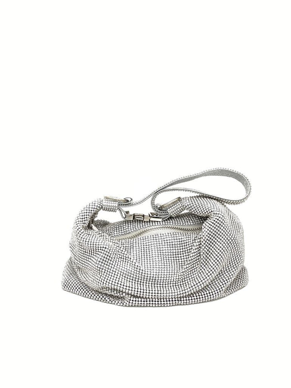 Silver Textured Clutch with Soft Structure