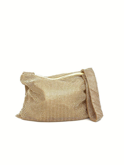 Gold Studded Hobo Bag with Slouchy Design