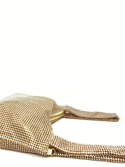 Gold Studded Hobo Bag with Slouchy Design