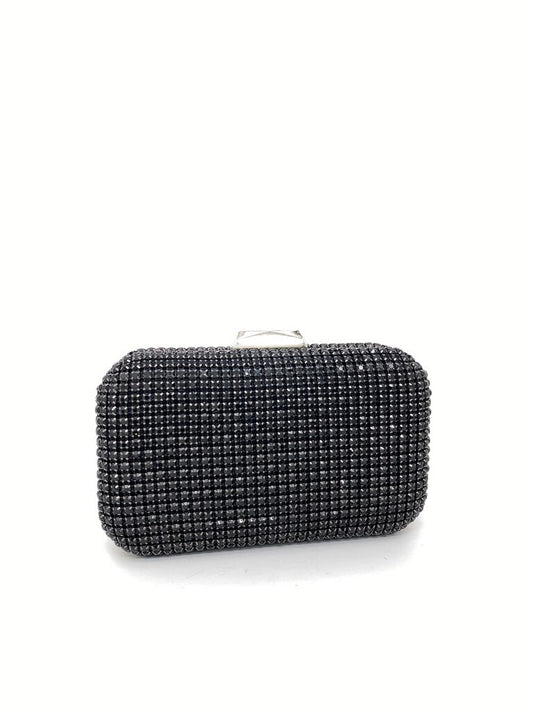 Black Beaded Clutch with Sparkling Finish