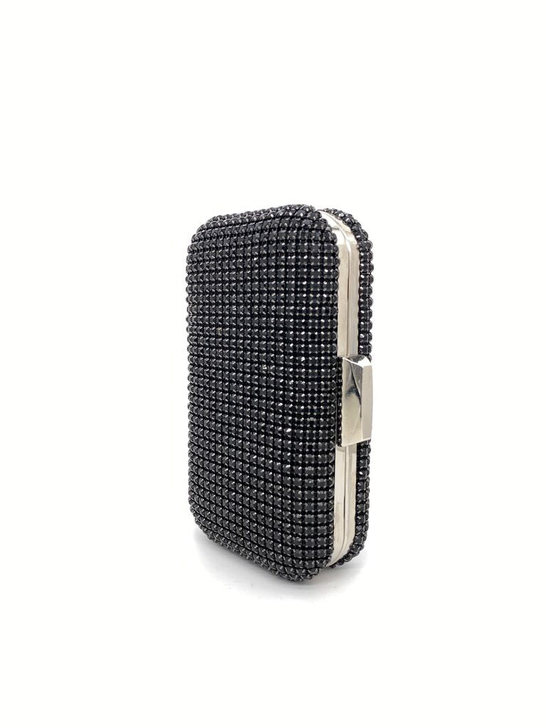 Black Beaded Clutch with Sparkling Finish