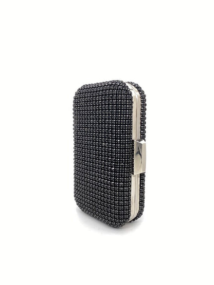 Black Beaded Clutch with Sparkling Finish