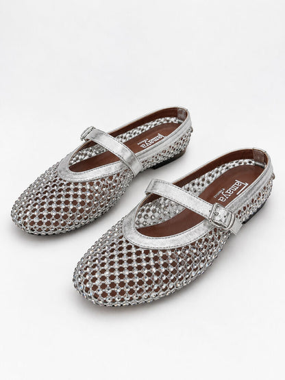 Mary Jane Shoe Strass SILVER