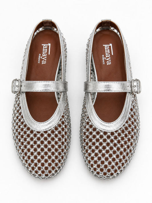 Mary Jane Shoe Strass SILVER