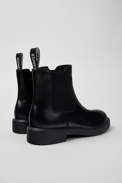 Black Slip-On Chelsea Boot with Elastic Gusset
