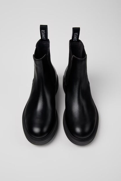 Black Slip-On Chelsea Boot with Elastic Gusset