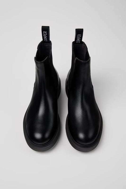 Black Slip-On Chelsea Boot with Elastic Gusset