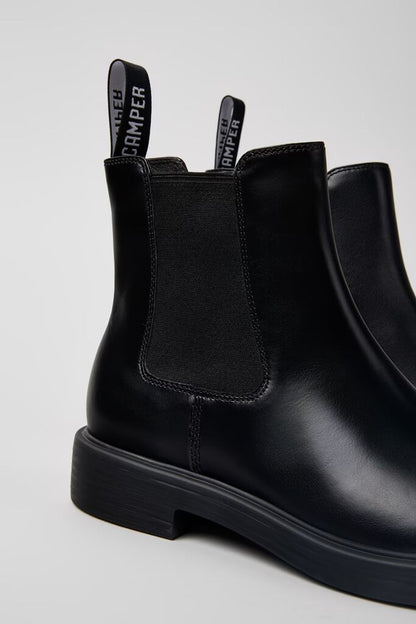 Black Slip-On Chelsea Boot with Elastic Gusset
