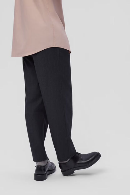 Black Leather Derby Shoe with Chunky Sole