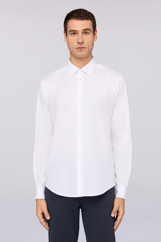 White Crisp Dress Shirt with Classic Design