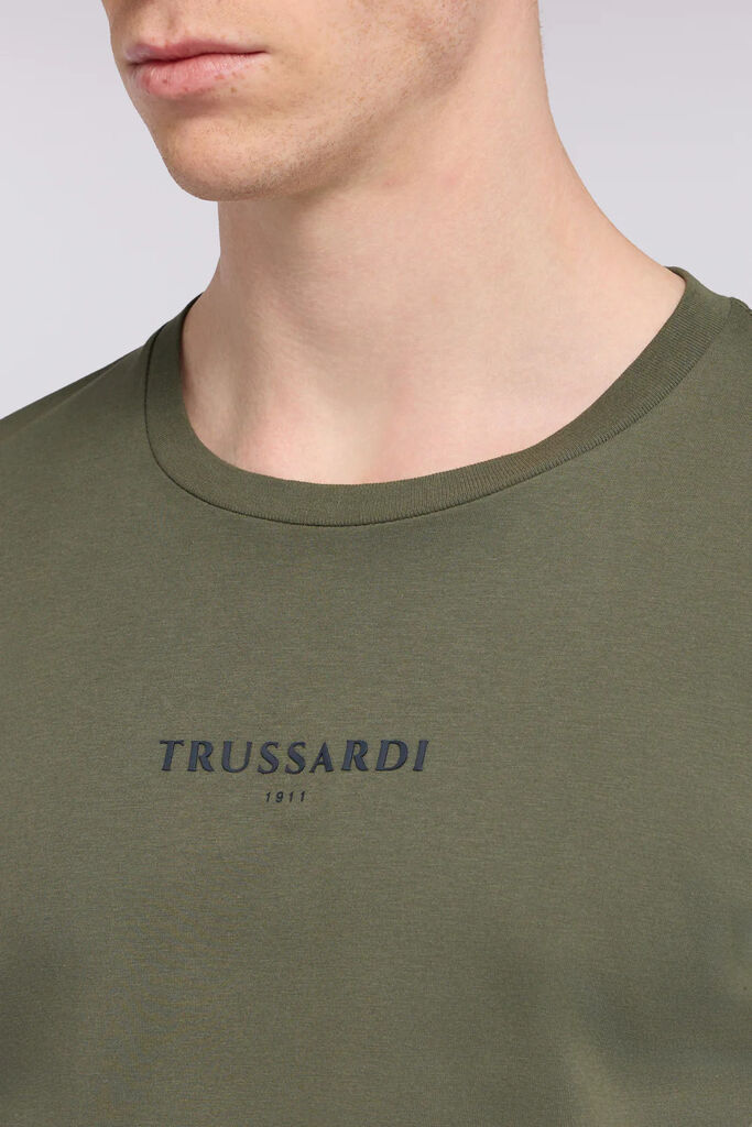 Olive Logo Cotton T-Shirt