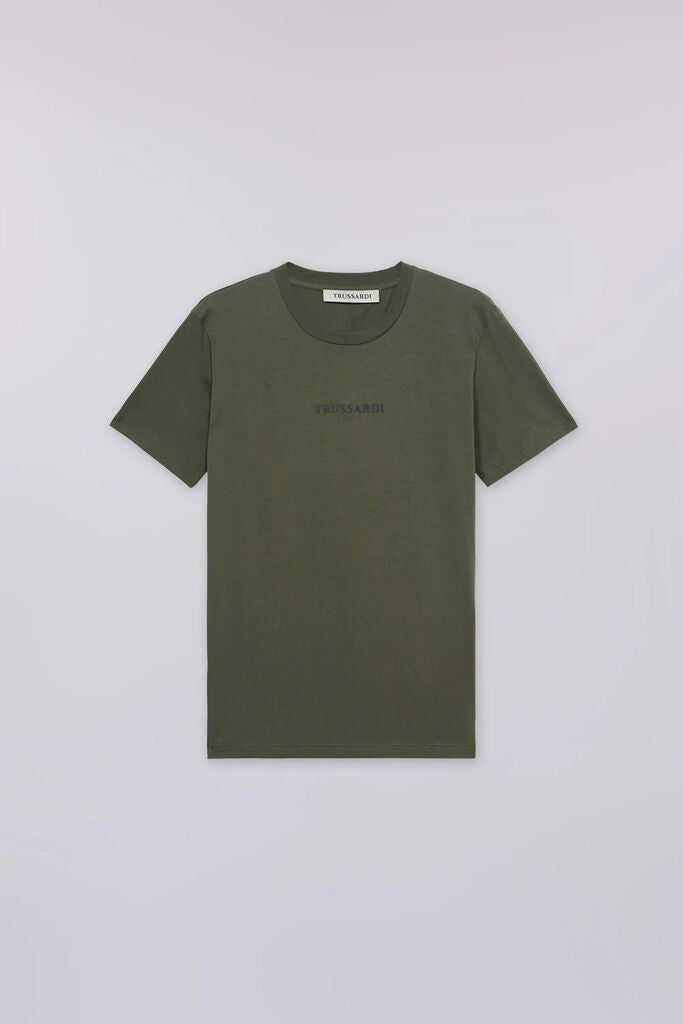 Olive Logo Cotton T-Shirt