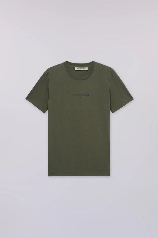 Olive Logo Cotton T-Shirt